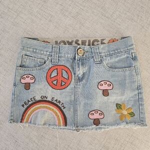 Johnny Was Joy Stick Embroidered Denim Skirt!